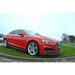 Накладка сплиттер на передний бампер Вар2 на Audi A5 B9 S-Line